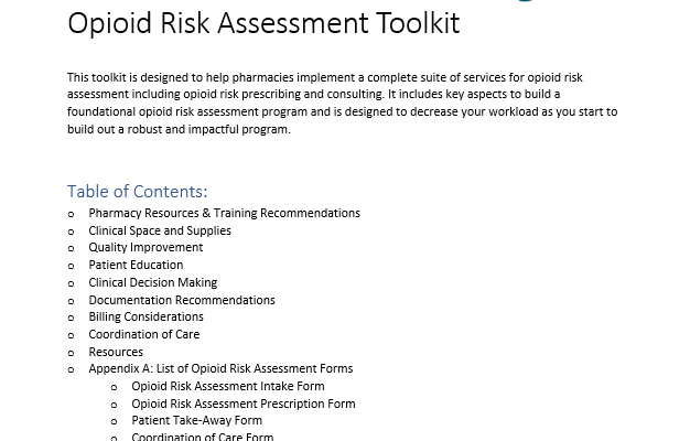 Opioid Risk Assessment Toolkit